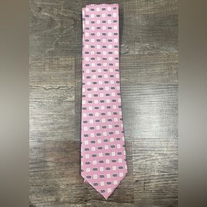 Versace Pink and Black Geometric Tie